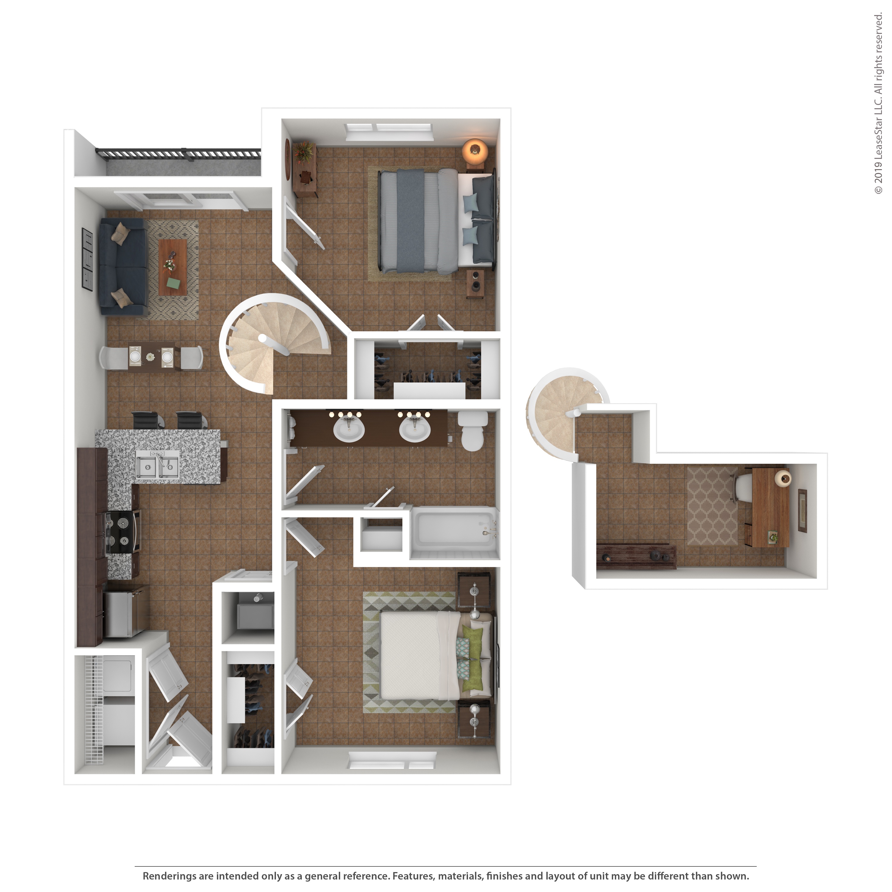 Floor plan layout diagram for 2B-Loft